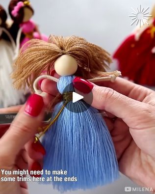 608K views · 4.7K reactions | These little dolls remind us of our childhood🥹🥹 | These little dolls remind us of our childhood🥹🥹 | By MetDaan Fashion | Facebook Wool Dolls, Homemade Dolls, Yarn Dolls, Angel Crafts, Clothespin Dolls, Christmas Dolls, Fairy Dolls, Halloween Birthday, Diy Doll