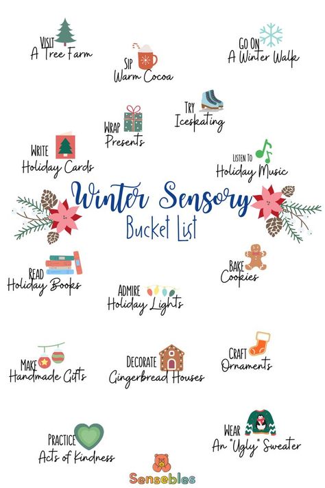 Winter Bucket List For Kids, Seasonal Bucket List, Winter Activities For Toddlers, Winter Sensory, List Journal, Bucket List Journal, Winter Activity, Winter Bucket List, Winter Activities For Kids