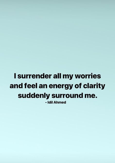 Affirmation - I surrender all my worries. #affirmation #affirmations