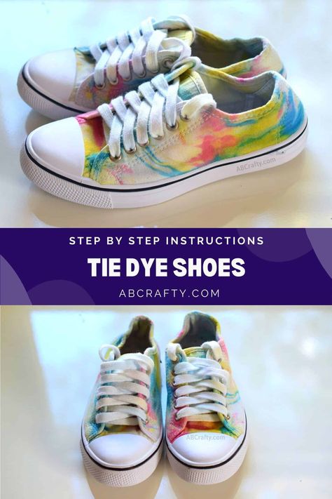 Tie Dye Shoes Tie Dye Sneakers Diy, Diy Tie Dye Shoes, Dye Converse, Easy Diy Tie Dye, Converse Ideas, Tie Dye Converse, Canvas Shoes Diy, Tie Dye Sneakers, Dye Shoes