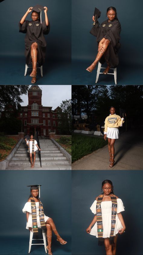 Business Graduation Photoshoot Ideas Black Women, Black Graduate Photoshoot, Black Graduation Pictures College, Black Women College Graduation Pictures, Mph Graduation Pictures, Hbcu College Graduation Pictures, Old School Graduation Pictures, Architect Graduation Photoshoot, Locs With Graduation Cap