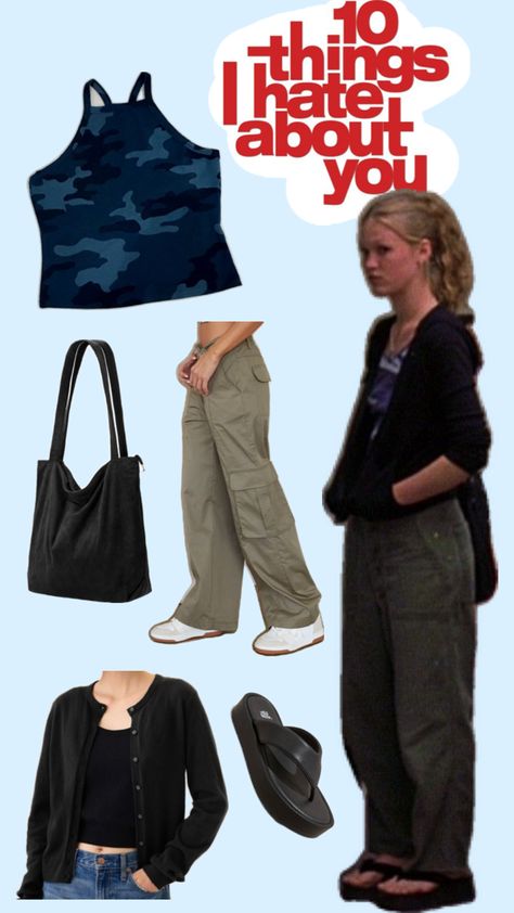 10 things I hate about you, movie aesthetic, clothes, outfits 90s Fashion Kat Stratford, Ten Things I Hate About You Costume, 90s Movie Characters Women, Kat Stratford Clothes, 10 Things I Hate About You Halloween, Kat And Bianca Stratford Costume, Kat Stratford Halloween Costume, 10 Things I Hate About You Prom, Kat Ten Things I Hate About You