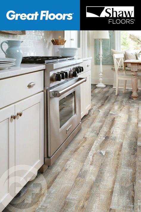 Consider using the floor in your kitchen to add a little bit of color. White kitchens can be sleek, but a pop of color is trending! https://www.greatfloors.com/flooring/laminate/products/?fwp_brand=shaw-floors #greatfloors #shawflooring #shawfloors #kitchenremodel #kitchenlaminate #shawlaminate #kitcheninspo #woodfloors #hardwoodfloors #remodeling #floors #laminateflooring #hardwoodflooring #flooringdesign #flooringideas #flooringinstallation #shopgreatfloors Loose Lay Vinyl Plank Flooring, Retail Flooring, Shaw Flooring, Laminate Kitchen, Emser Tile, Shaw Floors, Flooring Projects, Flooring Store, Vinyl Plank Flooring