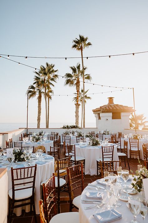 Basic Wedding Table Setting, Cabo Wedding Reception, Ole Hanson Wedding, Ole Hanson Beach Club Wedding, Ole Hanson Beach Club, Beach Wedding Reception Ideas, Mexico Wedding Ideas, Coastal Wedding Decor, Beach Summer Wedding