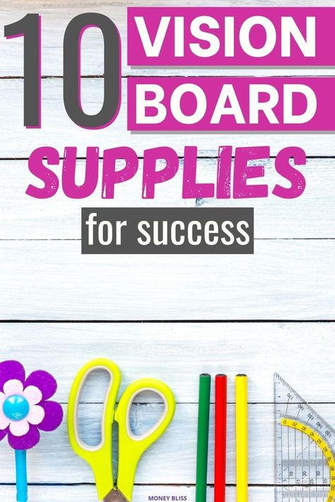 Vision Board Ideas Money, Vision Board List, Vision Board Party Supplies, Vision Board Supply List, Millionaire Success Habits, Vision Board Supplies, Success Board, Vision Board Workshop, Work Vision Board