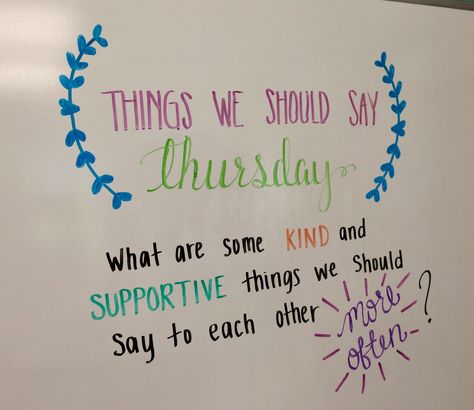 Thursday Question Of The Day Classroom, Thursday Board Prompt, Capturing Kids Hearts Launch Ideas, Its Wednesday Quotes, White Board Quotes, Morning Questions, Whiteboard Prompts, Whiteboard Messages, Daily Questions