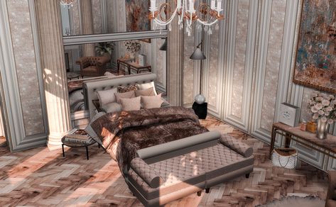 Bedroom Series – aaldsims Bedroom Sims 4, Sims 4 Beds, Muebles Sims 4 Cc, Sims 4 Bedroom, Sims 4 House Design, Luxury Bedroom Design, Sims Building, Sims 4 Cc Furniture, Sims 4 Houses