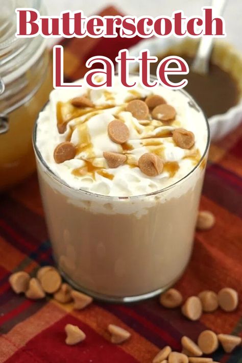 Butterscotch Coffee Creamer, Butterscotch Coffee Recipe, Butterscotch Coffee Syrup, Crockpot Latte Recipes, Caribou Coffee Drinks Recipes, Coffee Shop Recipes Drinks, Spring Latte Recipes, Latte Flavors Combinations, Hot Espresso Drink Recipes