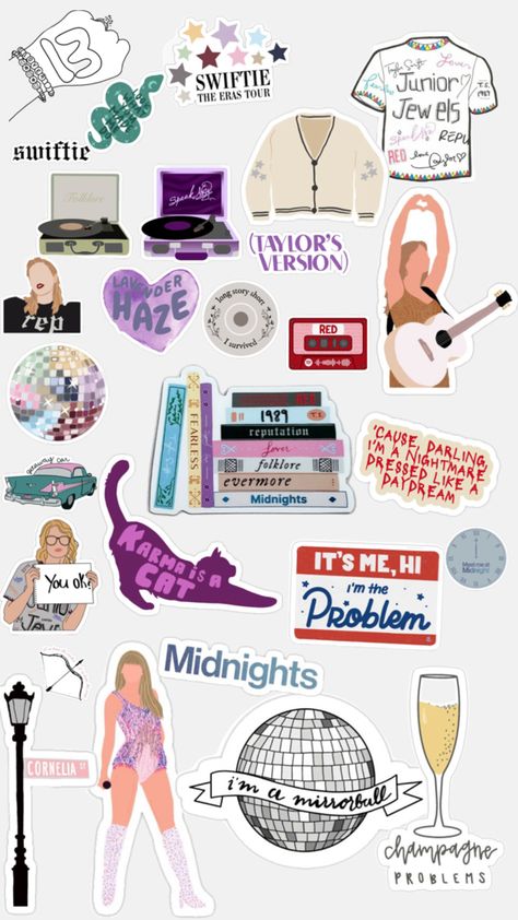 You will get it if ur a true Swiftie Taylor Swift Things, Printable Taylor Swift, Swiftie Sticker, Frases Taylor Swift, Taylor Swift Stickers, Taylor Swift Cake, Sticker Collage, Taylor Swift Birthday Party Ideas, Taylor Swift Drawing