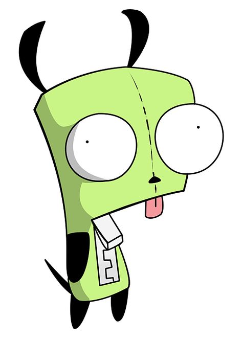 Gir from Nickelodeon show, "Invader Zim." Drawing ink ed and colored in Photoshop CS2. Zim Drawing, Gir From Invader Zim, 90s Cartoon Characters, Nickelodeon Shows, Drawing Cartoon Characters, Popular Cartoons, 90s Cartoons, 90s Cartoon, Cartoon Tattoos