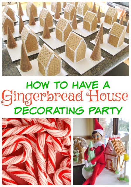 How To Host a Gingerbread House Decorating Party! Easy Cheap Gingerbread House, Gingerbread House Beginner, Gingerbread Houses Ideas For Kids, Easy Diy Gingerbread House With Kids, Easy Homemade Gingerbread House, How To Make Ginger Bread Houses, Gingerbread House Easy Decorating, Easy Gingerbread Houses For Kids To Make, Build Your Own Gingerbread House