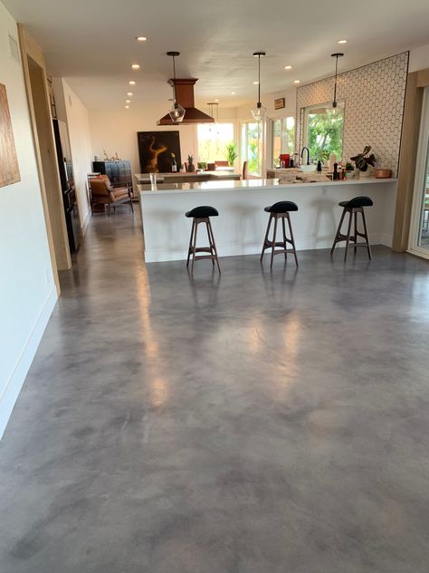 Painting Indoor Concrete Floors, Concrete Floor Paint Colors, Concrete Floor Paint, Concrete Kitchen Floor, Concrete Floors In House, Interior Concrete Floors, Painting Basement Floors, Concrete Basement Floors, Floor Paint Colors