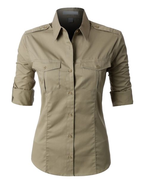 Brown Button Up Shirt, Looks Pinterest, Extra Long Sleeves, Roll Up Sleeves, Roll Up, Look Cool, Look Fashion, Shirt Online, Women's Shirt