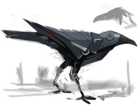 robot crow - Google Search Robot Bird, Mechanical Animals, Robot Animal, Drones Concept, Arte Robot, Futuristic Art, Robot Design, Robot Art, Robots Concept