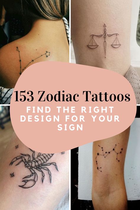 Zodiac Tattoos (153+ Ideas) For Your Sign - tattooglee Tattoos According To Zodiac Signs, Small Tattoos Astrology, Couple Tattoos Zodiac Signs, Zodiac Astrology Tattoo, Astrology Tatoos Ideas, June Zodiac Sign Tattoo, Birthday Sign Tattoos, June Tattoo Ideas Zodiac Signs, January Zodiac Sign Tattoo