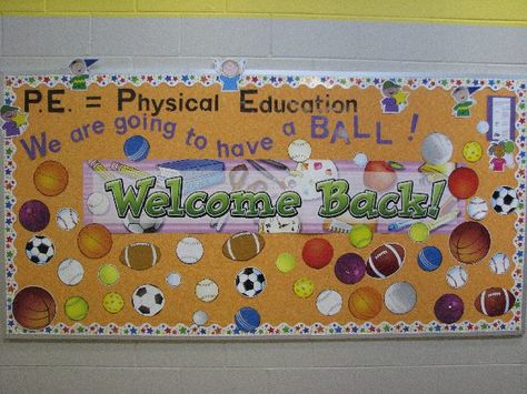 PEC: Bulletin Boards for Physical Education Resources Bulletin Board, Ideas For Bulletin Boards, Sports Bulletin Boards, Physical Education Bulletin Boards, Pe Bulletin Boards, Elementary Bulletin Boards, Bulletin Boards Theme, Elementary Physical Education, Elementary Pe