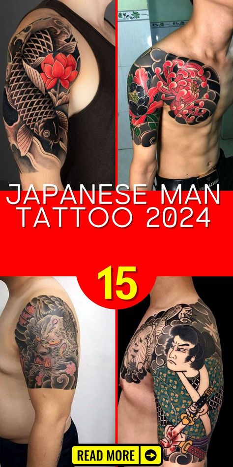 Immerse yourself in the evolution of Japanese man tattoo designs in 2024, where ideas evolve into captivating art on the arms of buff and muscular individuals. Experience the seamless integration of traditional and modern elements, crafting beautiful sleeves that accentuate the neck and chest. These tattoos, adorned with symbolic expressions and meaningful words, offer a unique synthesis of timeless tradition and contemporary sophistication Chest Arm Tattoo Men, Japanese Arm Tattoo Men, Japanese Shoulder Tattoo Men, Japanese Tattoo Sleeve Men, Japanese Chest Tattoo Design, Japanese Tattoo Arm, Japanese Arm Sleeve, Japanese Chest Tattoo, Japanese Tattoo Art Traditional