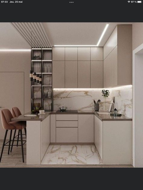 Desain Pantry, Retro Revival, Interior Design Kitchen Small, Desain Furnitur Modern, Minimalist Kitchen Design, Modern Kitchen Interiors, Kitchen Design Modern Small, Kitchen Interior Design Decor, Kitchen Design Plans