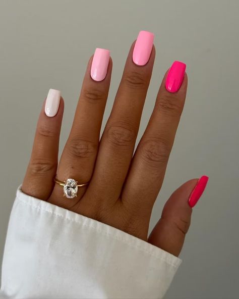 Pink Nail Ideas, Pink Nail Art Designs, Watermelon Nails, Fall Gel Nails, Square Nail Designs, Pink Nail Art, Vacation Nails, Pink Nail Designs, Manicure Ideas