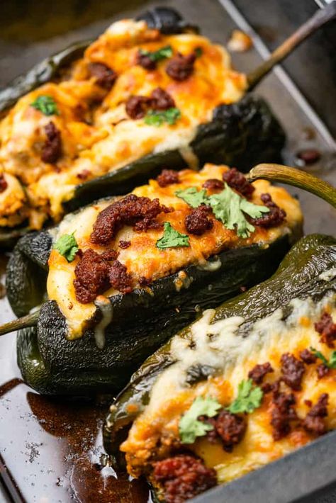 Pablano Pepper Keto Recipes, Stuffed Poblano Peppers With Chorizo, Low Carb Chorizo Recipes, Keto Stuffed Poblano Peppers, Stuffed Poblano Peppers Keto, Chorizo Recipes Keto, Stuffed Poblano Peppers Cream Cheese, Cream Cheese Stuffed Poblano Peppers, Stuffed Pablo Peppers With Cream Cheese