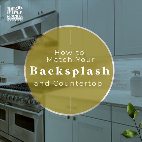 How to Match Your Backsplash and Countertop!  When it comes to remodeling your kitchen, there are two major decisions you’ll have to make: the type of backsplash, and the type of countertops. In order for your kitchen to come out of this remodel looking better (not worse) than it did before, you need to make sure that your backsplash and countertop match. In order to do that, there are three different approaches you can take:  1) Select the countertop first 2) Select the backsplash first 3) Use Matching Countertop And Backsplash, Types Of Countertops, Dark Countertops, Countertop Options, Backsplash Designs, Granite Countertops Kitchen, Granite Counters, Countertop Materials, Solid Surface