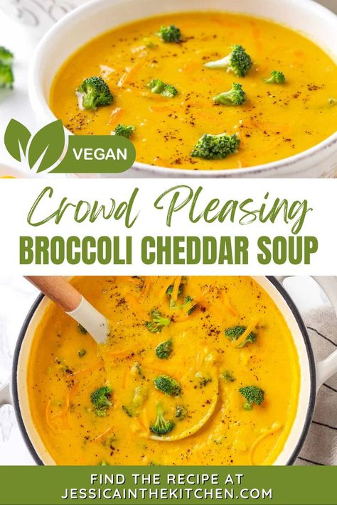 Vegan Broccoli Cheese Soup Crock Pot, Dairy Free Cheddar Broccoli Soup, Dairy Free Broccoli Cheddar Soup, Dairy Free Cream Of Broccoli Soup, Easy Soup Recipes Gluten Free, Dairy Free Broccoli Cheese Soup, Dairy Free Broccoli Soup, Sakara Recipes, Vegan Broccoli Cheese Soup