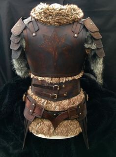 Fantasy Fur Armor, Fur Armor, Viking Leather Armor, Barbarian Armor, Viking Armor, Costume Armour, Armor Clothing, Larp Armor, Viking Costume