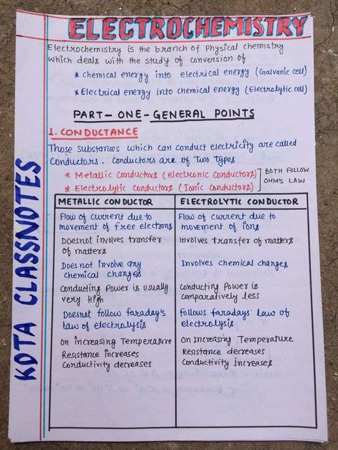 Electrochemistry general points hand written notes chemistry Chemical Asad Electronegativity Notes, Electrochemistry Notes, Chem Notes, Chemistry Class 12, Streets Photography, Chemistry Help, Hand Written Notes, Chemistry Study Guide, Cell Parts