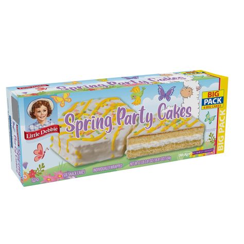 Arrives by Wed, Feb 28 Buy Little Debbie Big Pack Spring Party Cakes at Walmart.com Easter Basket Cake, Chocolate Snack Cake, Little Debbie, Zebra Cake, Chocolate Snacks, White Icing, Big Cakes, Butterfly Cakes, Easter Basket Diy