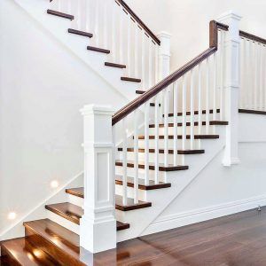 Craftsman Stairs, Banister Remodel, Craftsman Staircase, Stair Plan, Stair Banister, Timber Staircase, Diy Staircase, Building Stairs, Staircase Remodel