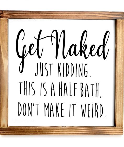 Impress your guests, friends and family with this get naked sign for bathroom decor wall art; a cute and funny half bath sign rustic bathroom wall decor
Quality and sturdy bathroom signs decor farmhouse of solid fir wood frames which will not crack, rot, or break; text sayings are printed on each get naked decor sign; includes keyhole slot for easy, flush mount hanging to wall Get Naked Sign, Sign For Bathroom, Rustic Bathroom Wall Decor, Modern Farmhouse Bathroom Decor, Half Bathroom Decor, Bathroom Decor Wall, Bathroom Decor Signs, Bath Sign, Bathroom Wall Decor Art