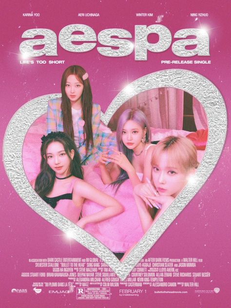 Aespa Life's Too Short, Clueless 1995, Y2k Posters, Life's Too Short, Pop Posters, Poster Room, Pink Posters, Kpop Posters, Sylvester Stallone