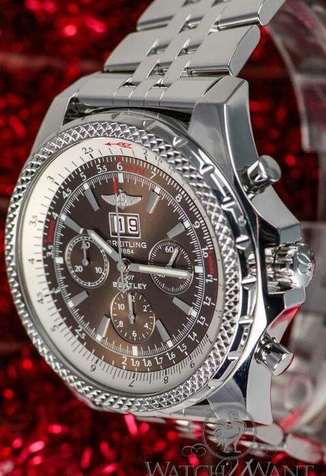 Breitling for Bentley ♢675 Breitling Bentley, Nice Watch, Bentley Motors, Breitling Watches, Amazing Watches, Dream Watches, Wrist Game, Love Jesus, Wrist Wear