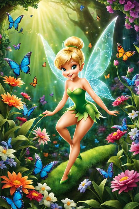 Tinker Bell Wallpaper, Tinkerbell Theme, Tinkerbell Tattoo, Disney Characters Pictures, Tinkerbell Wallpaper, Tinkerbell Pictures, Arte Aesthetic, Tinkerbell And Friends, Tinkerbell Disney