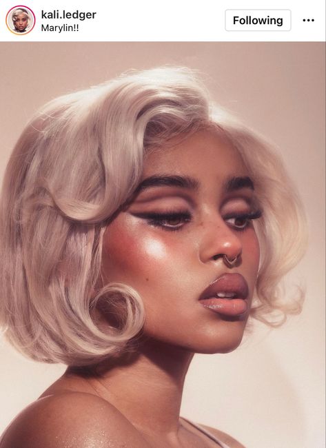 Kali Ledger, 70s Makeup, Ethereal Makeup, Dope Makeup, Cute Makeup Looks, Creative Eye Makeup, Creative Makeup Looks, Norma Jeane, Looks Black