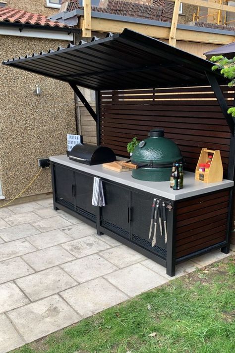 Backyard Bbq Ideas, Parrilla Exterior, Outdoor Bbq Area, Outdoor Grill Station, Outdoor Barbeque, Outdoor Kitchen Decor, Outdoor Kitchen Plans, Build Outdoor Kitchen, Bbq Ideas