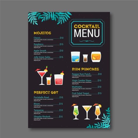 Menu Design Layout, Drink Menu Design, Menu Sans Gluten, Cafe Menu Design, Menu Card Design, Beer Menu, Menu Flyer, Menu Design Template, Menu Inspiration