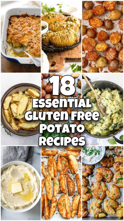 18 Essential Gluten Free Potato Recipes | Officially Gluten Free Gf Df Potato Recipes, Are Potatoes Gluten Free, Gluten Free Potatoes Recipes, Gf Food Recipes, Gluten Free Potato Recipes, Gluten Free Potato Latkes, Gluten Free Mashed Potatoes, Gluten Free Side Dishes, Gluten Free Tomato Soup