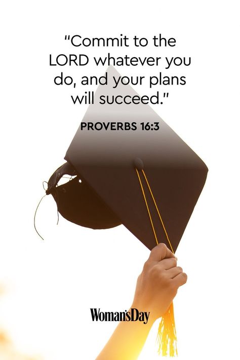 Graduation Scripture, Graduation Bible Verses, Senior Yearbook Quotes, Proverbs 16 3, Yearbook Quotes, Senior Quotes, Health Quotes, Yearbook, Proverbs