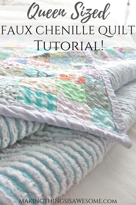 Chenille Projects, Chenille Baby Quilt, Fast Quilts, Beginner Quilts, Faux Chenille, Rag Quilt Tutorial, Chenille Quilt, Chenille Crafts, Create Board