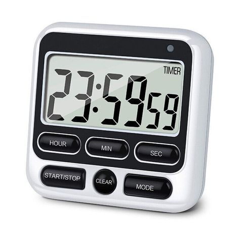 Digital Screen Kitchen Timer Large Display Digital Timer Square Cooking Count Up Countdown Alarm Clock Sleep Stopwatch Clock   Feature: Multifunction Timer: The digital kitchen timer has 3 modes: timer, alarm, and clock mode. You can just press mode button to change mode, easy to operate. Count-Up & Count Down: They can be used for both count up and count down in a range from 1 second to 24 hours, making it a perfect timer for various activities. AAA Battery Included. Loud Alarm & Mute Flashing: Cooking Timers, Metal Objects, Clock Alarm, Kitchen Electronics, Kitchen Timer, Timer Clock, Digital Screen, Green Product, Digital Timer