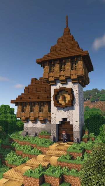 Minecraft Corner Building, Minecraft Fort, Minecraft Building Designs, Mc House, Minecraft Castle Designs, Minecraft Building Guide, Minecraft Create, Minecraft Garden, Minecraft Castle