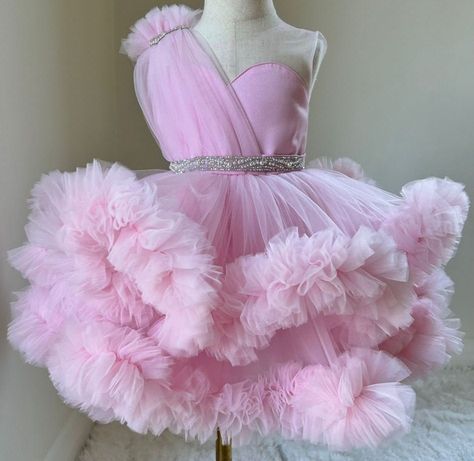 Rhınestone Barbie Dress Royal Blue Girls Dress, Pink Pageant Dress, Birthday Frocks, Dress For Special Occasion, Sequin Flower Girl Dress, Baby Dress Diy, Flower Girl Dresses Blue, Tulle Tutu Dress, Girls Sequin Dress