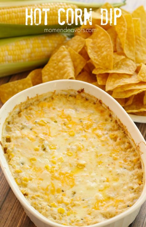 Hot Corn Dip, Corn Dip Recipes, Hot Corn, Football Snacks, Corn Dip, Tailgate Food, Football Food, Snacks Für Party, Cheese Dip