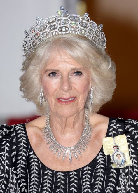 Queen Camilla Dazzles in Royal Diamonds at Schloss Bellevue State Banquet, Royal Diamond, Edinburgh Wedding, Camilla Duchess Of Cornwall, Queen Alexandra, Queen Consort, Queen Camilla, Princess Elizabeth, Duchess Of York