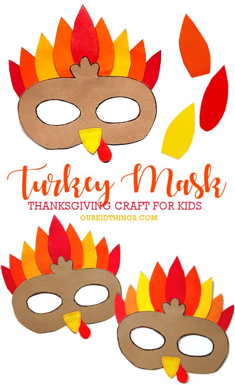 Turkey Mask Craft Arts And Crafts For Kids Easy, Thanksgiving Arts And Crafts, Turkey Crafts Kids, Mask Craft, Fun Thanksgiving Crafts, Thanksgiving Turkey Craft, Thanksgiving Crafts Preschool, Easy Thanksgiving Crafts, November Crafts