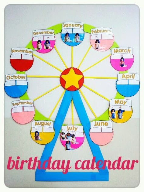 Class Decoration Charts, Classroom Decoration Charts, Birthday Chart For Preschool, Charts For Classroom, Birthday Chart Classroom, Decoration Creche, Birthday Board Classroom, Birthday Chart, Summer Bulletin Boards