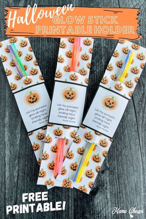 Glow Stick Ideas For Halloween, Glow Stick Gift Tags Free Printable, Halloween Glow Sticks, Halloween Glow Stick Printable Free, Glow Stick Halloween Tags, Halloween Glow Stick Ideas, Halloween Handout, Halloween Gifts For Kids, Glow Dance