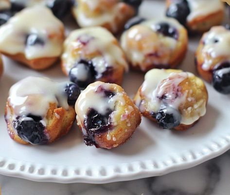 Blueberry Fritter, Fritter Bites, Types Of Pastry, Filled Muffins, Blueberry Jam, Mini Muffin Pan, Best Side Dishes, Frozen Blueberries, Mini Muffins