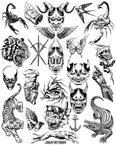 Ignorant style art tattoos blackwork sketch Koch Tattoo, Black Flash Tattoos, Oni Tattoo, Torso Tattoos, Grunge Tattoo, Scary Tattoos, Flash Tattoo Designs, Tattoo Style Drawings, Tattoo Design Book